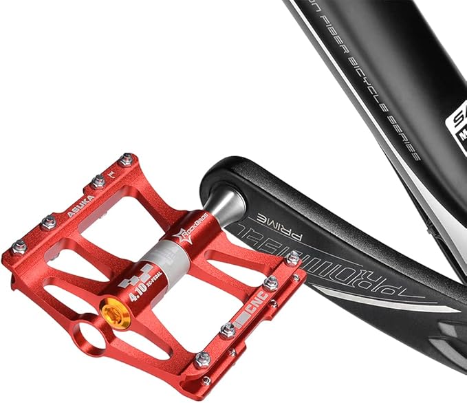 ROCKBROS 4 Bearings Mountain Bike Pedals MTB Padals Platform Flat Bike Pedals Aluminum Alloy 9/16"