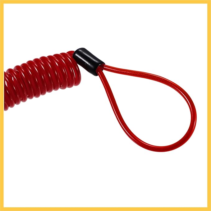 Disk Brake Lock Motorcycle Alarm Disc Lock Security Reminder Cable Tool for Scooter Motorcycle Bike Brake Disc Red Auto Replacement Parts