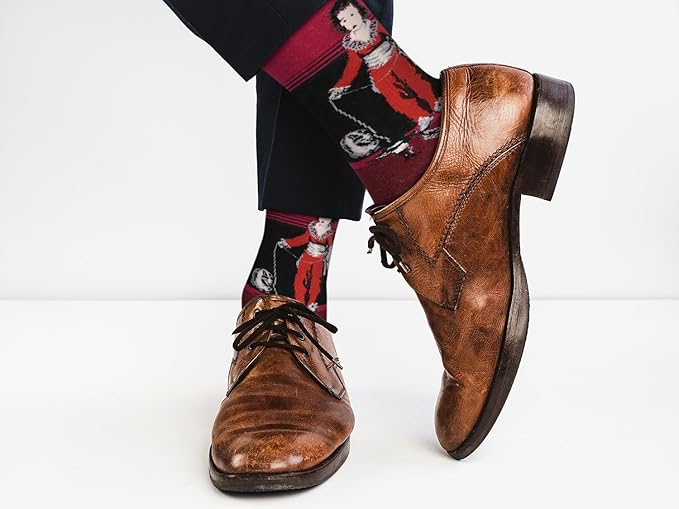 Real Sic Fun Socks for Men and Women - Cozy Cotton Dress Socks with Colorful Designs - Cool, Casual, Wacky Patterned