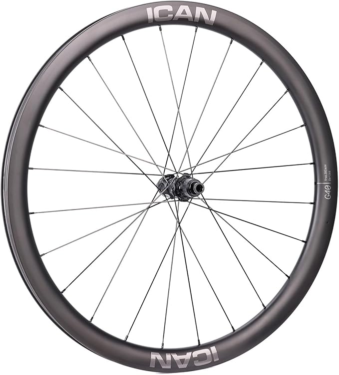 ICAN G40/G50 1320g/1375g Carbon Gravel Bike Disc Wheelset 700C Hooked Rimset 25mm Inner Width 36T Ratchet Hub