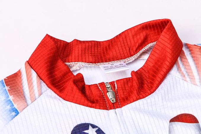 New Pro Full Zipper Men's Cycling Jersey Short Sleeve Riding Shirt USA