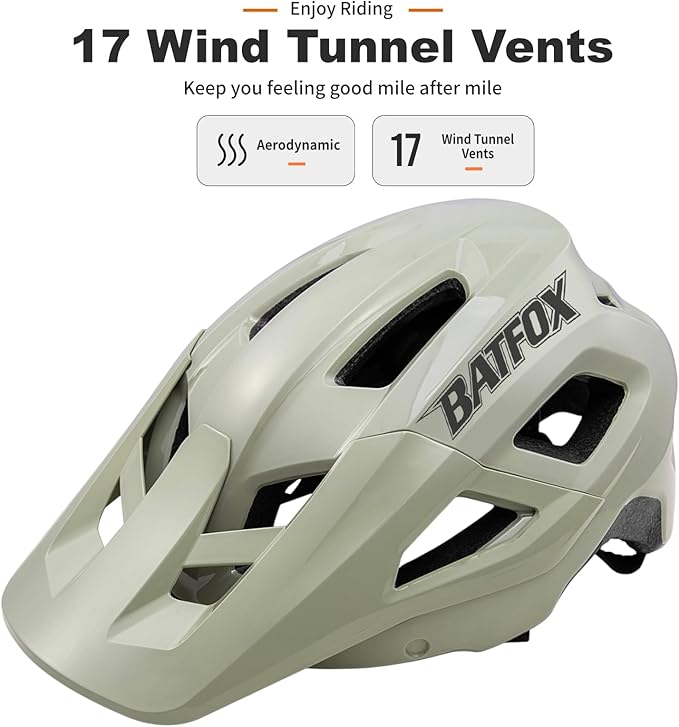 BATFOX NTA 8776 E-Bike & Mountain Bike Helmet for Adults Youth, E-MTB Cycling Helmet for Men Women (52-60CM)