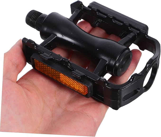 UPKOCH 1pair Aluminum Bike Pedals Platform Pedals Slip Spikes Ball Bearings for Night Riding Safety