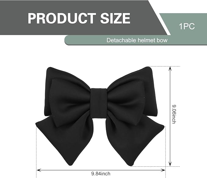 Large Bow Helmet Accessory, Cute Beautiful Bow Helmet Accessory, Suction Cup Waterproof Fade-Resistant Ornament for Women, Universal for Most Motorcycle Helmets
