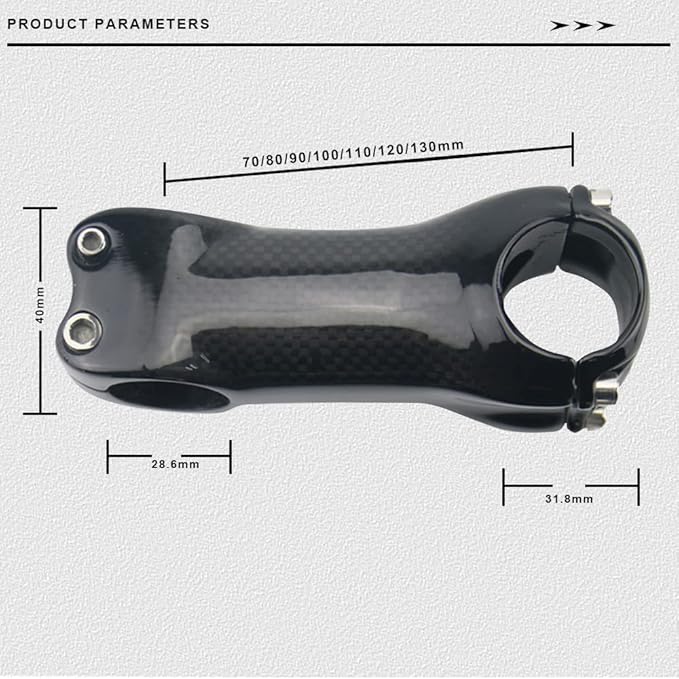 RXL SL Carbon MTB Stem, Mountain Bike Stem 31.8, Road Bike Stem 6 17 Degree 70mm 80mm 90mm 100mm 110mm 120mm 130mm Fixie Handlebar Stems for Downhill Enduro XC
