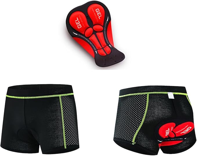 Mens Cycling Underwear Shorts 5D Gel Padded Bike Bicycle MTB Liner Undershorts Quick-Drying Breathable Underpants