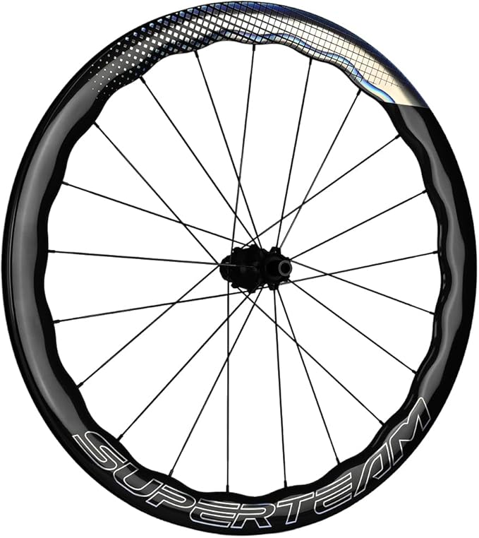 SUPERTEAM Carbon Disc Wheel 50CU-28-CC Tubeless 700C Cycling Wheel Black