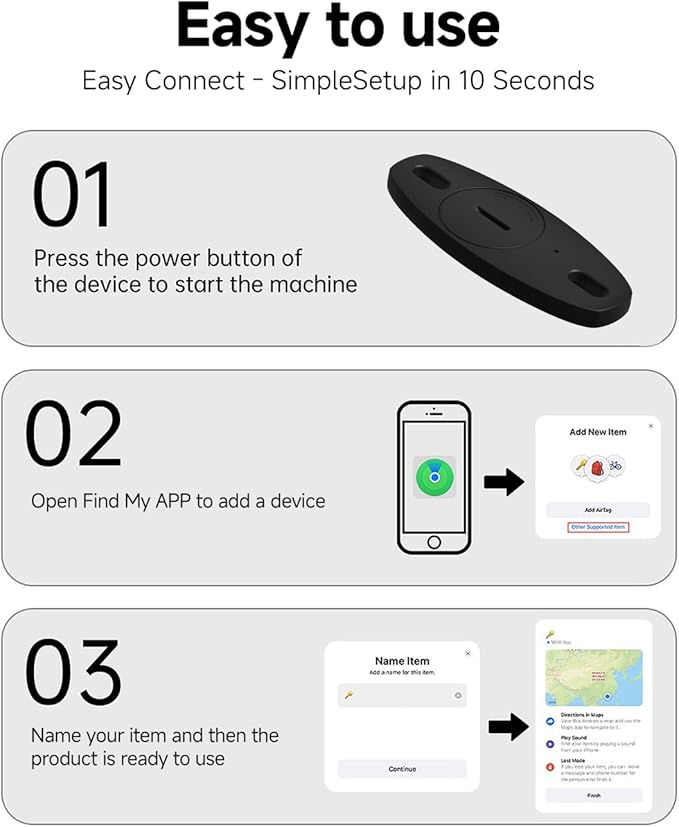 Bike Tracker Works with Apple Find My (iOS Only), Anti Theft Hidden Bottle Holder Waterproof Bike Motorcycle Smart Tracker Tag