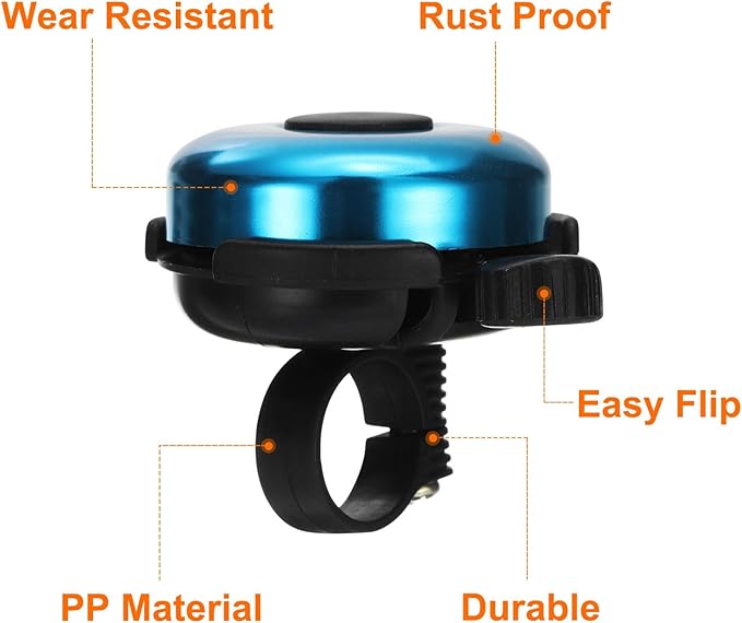 HARFINGTON Bike Bell Classic Bicycle Bell with Loud Crisp Clear Sound Bike Ring Bell Aluminum Bike Accessories
