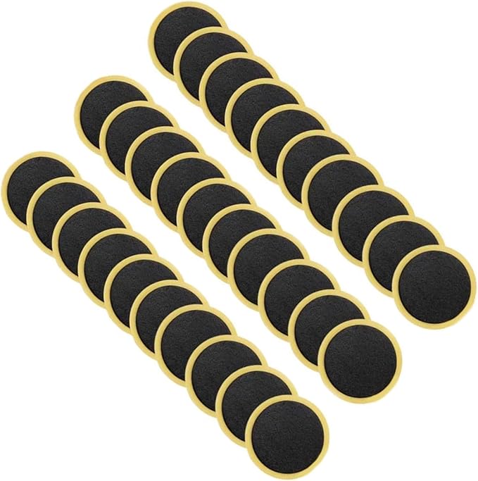30 Pcs Bycicles Inner Tube Puncture Patches Glueless Tire Puncture Repair Patches for Motorcycle Road Mountain Bicycles Tire Puncture Patches Repair Simple Self Adhesive Bicycles Tire Repair Kits