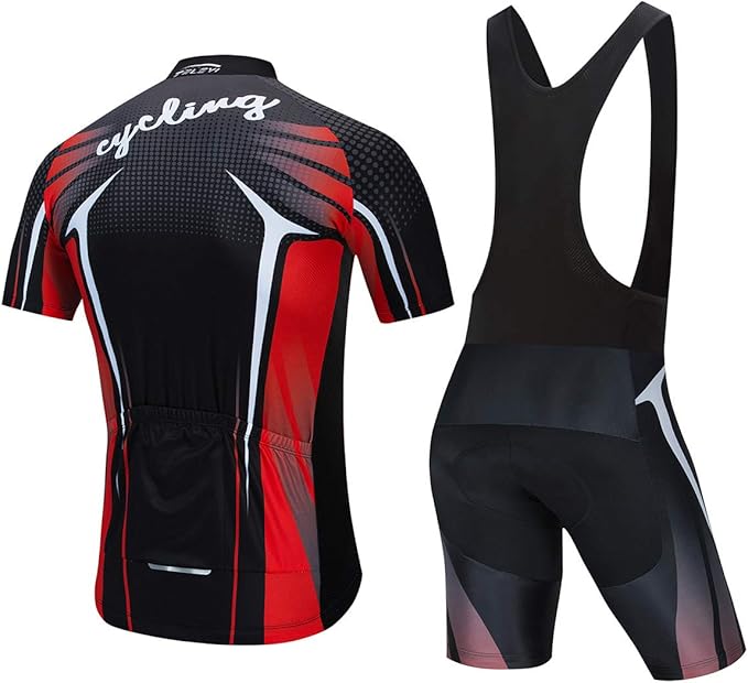 Men's Cycling Jersey Set, Summer Mountain Bike Clothing Short Sleeved Riding Jerseys