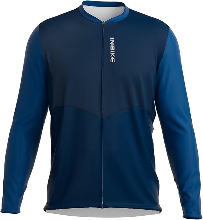 INBIKE Plus Size Cycling Jersey Men 3XL-5XL Bike Shirt for Big and Tall Short Long Sleeve Biking Clothing with Pockets