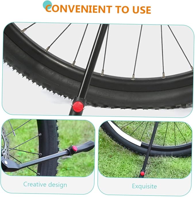 ibasenice Adjustable Bike Kickstand Aluminum Alloy Side Stand for Mountain Bikes and Kids Bicycles Easy Installation Lightweight Supports Rear Rack