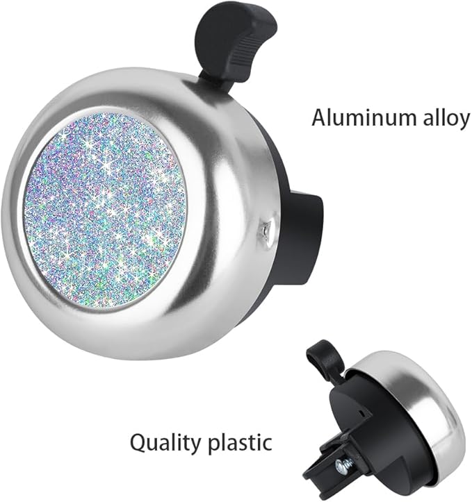 MZELQ Bicycle Bell Cute Clear Sound Adjustable Size Aluminum Bike Accessories Bell Ring for Girls Women Kids Adults