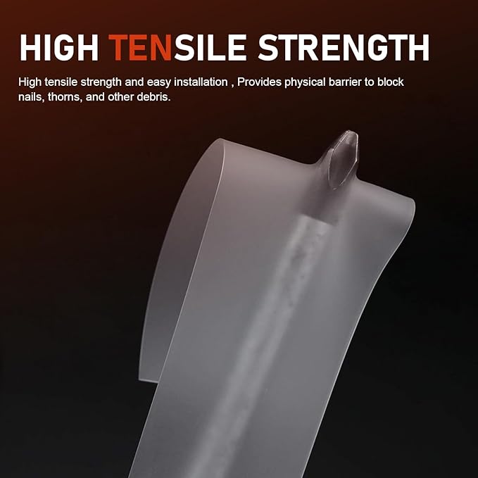 2 PCS Bicycle Tire Liners, Anti Puncture Tire Protector, Bike Inner Tube Anti-Burst Strip, Universal for 700C 26" 27.5" 29" Road Mountain Inner Tube (Transparent)