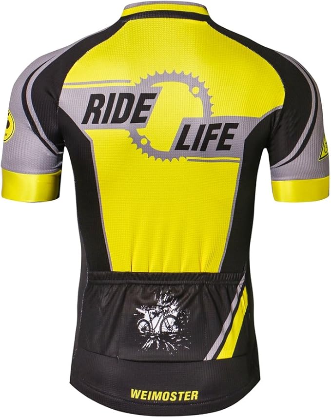 Weimostar Men's Cycling Jersey Men Mountain Bike Jerseys Short Sleeve Tops S-5XL