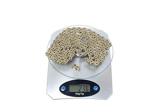 PYC SP1101 11-Speed Bike Chain, 116 Links (116L), Super Lightweight Hollow-Pin Bicycle Chain for Mountain (MTB) & Road Bikes, Compatible with Shimano, SRAM, Campagnolo (DLC Gold)