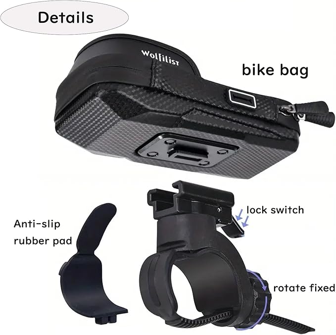 Bike Phone Holder EVA Waterproof Bike Front Frame Bag Top Tube Bike Bag Bicycle Phone Mount Cycling Pouch with Rain Cover Bike Accessories Gifts for Cyclists Men