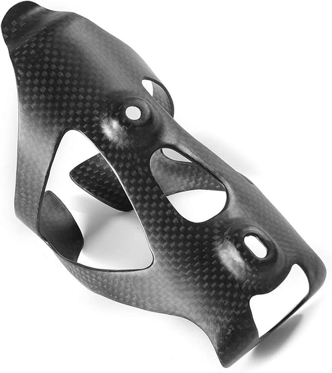 Water Bottle Cage, 3k Matte Full Carbon Fiber Lightweight and Strong Bicycle Water Bottle Holder Bike Cages Brackets - 2 Pcs