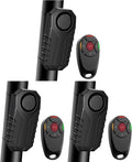 113dB Bike Alarm,Motorcycle Alarm,Burglar Vibration Motorcycle Bicycle Alarm Security System IP65 Waterproof, Suitable for Scooter Vehicle Trailer Car Door Window Electric Bike Accessories, 3PC