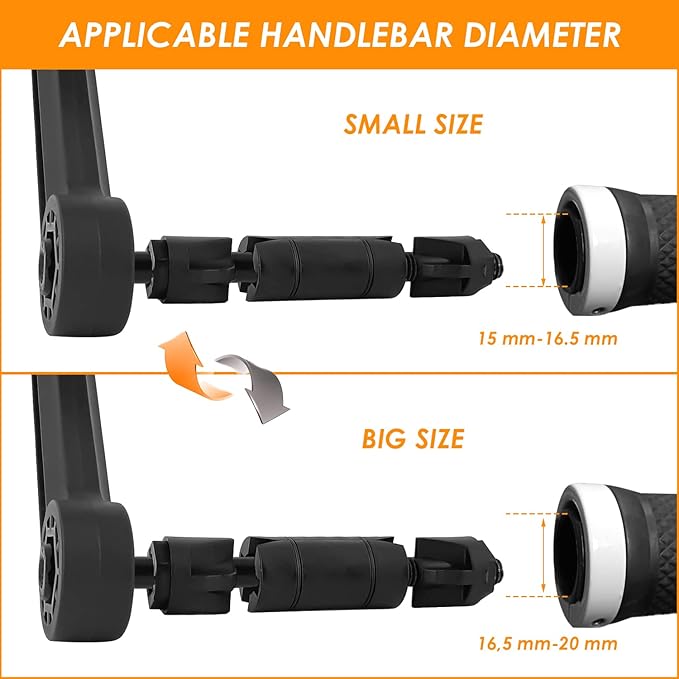 Arkham Bike Mirror for Handlebar HD Bar End Bicycle Mirror Thickened Automotive-Grade Glass for Handlebar Scratch Resistant Safe Rearview Mirror Multi-Angle Adjustable, E-Bike Universal, Left Side