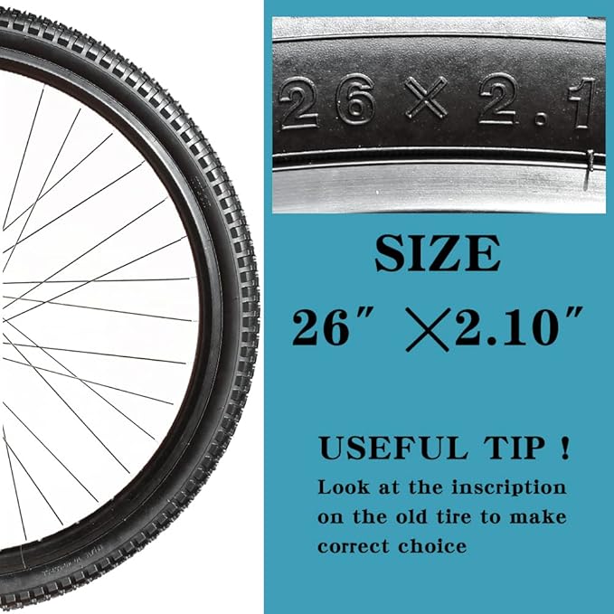 SIMEIQI Bike Tires 26x1.95 Inch Bike Tire for Mountain Foldable Replacement Bicycle Tire