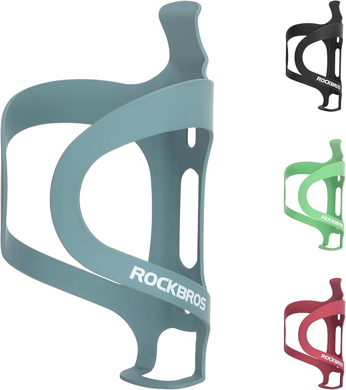 ROCKBROS Bike Water Bottle Cage Holder Lightweight Alloy Aluminum Bicycle Water Bottle Holder Cages Secure Hold Brackets for MTB, Road,Gravel Bike，Grey