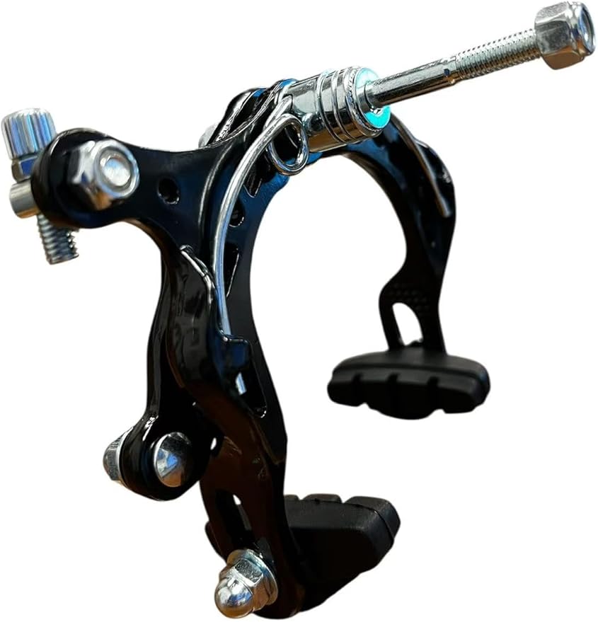 1 Pair C-Brake Brake Arm Set – Front & Rear Side Pull Rim Brakes with 50mm Pads, 110mm Arm – Electroplated Aluminum Alloy