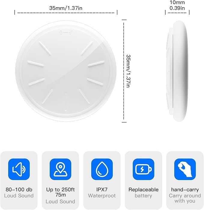Car GPS Tracking Device for Vehicles,Cars etc,2PCS Real Time Mini Hidden Car GPS Tracker for Vehicles with Waterproof Case, Vehicles Tracker Works with Find My (iOS Only), No Monthly Fee