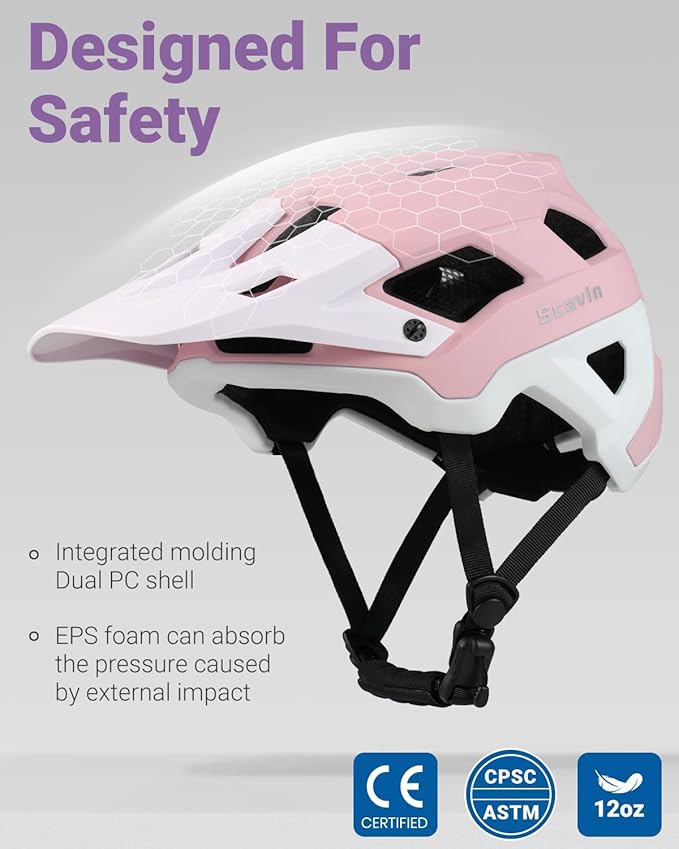 Mountain Bike Helmet for Adult, NTA 8776 E-Bike & Road Bicycle Helmet Certified Adjustable MTB Cycling for Men Women Youth Visor &Magnetic Buckle