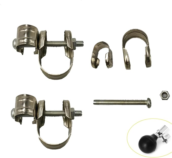 3 Set Bugle Horn Mounting Bracket Bike Horn Clamp Handlebar Clips with Mount Screws for Metal Squeeze Clown Horn Kids Bike Horn Classic Twist Loudspeaker Siren Hooter Snail Air Horns