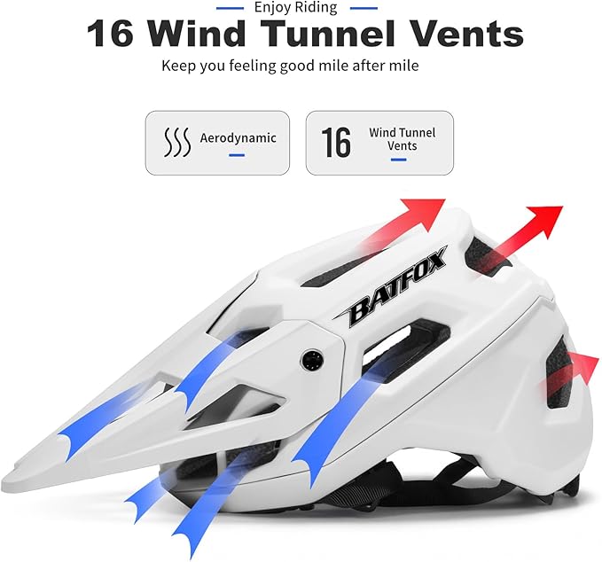 BATFOX Bike Helmet,Mountain Bike Helmet Helmets for Men Women Adults Youth