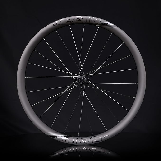 ICAN FL40/50 Max 1347g/1370g/1395g Carbon Disc Road Bike Wheelset 23mm Inner Width 700C 36T Ratchet System Hub