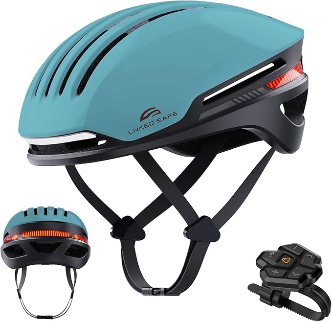 Bike Helmet with Bluetooth, Smart Bike Helmet for Adults Men Women with Built-in Speakers, Auto Brake Blinker, Front and Rear LED Turn Signals Remote Control, Smart Cycling Helmet.