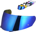HJ-33 Visor Shield Replacement, I90 Visor Face Shield Compatible With HJ-33 Helmet Visor Accessories (Chrome Blue)