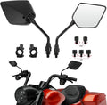 DREAMIZER Motorcycle Rear View Mirror - with M8 M10 Threaded Bolts, 7/8" Handlebar Mirror Mount Compatible with Motorcycle Scooter Moped Polaris Sportsman ATV Dirt Bike Cruiser