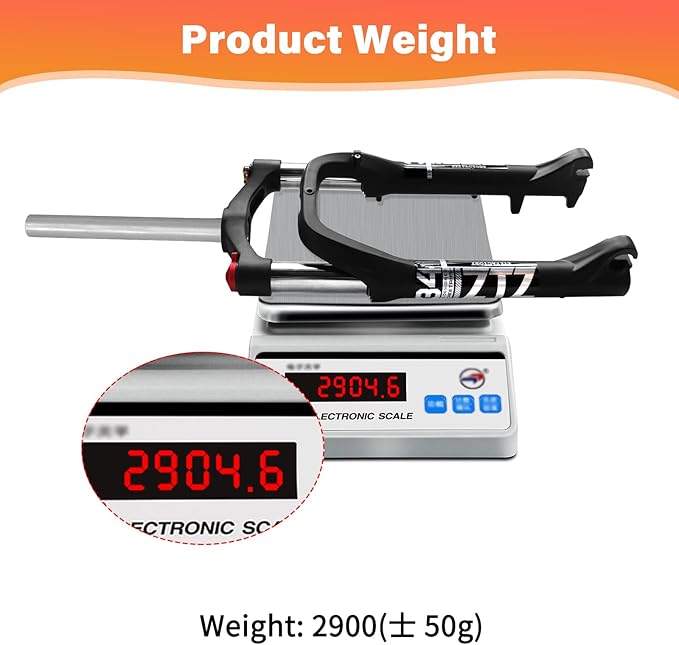 ZTZ 20 * 4.0 inch Fat Tire Oil Spring Suspension Fork - 100mm Travel, 135mm Spacing Hub, 9mm QR, Crown Lockout, Fat Tire Bike Front Fork, Fit for Snow Beach XC Mountain Bikes