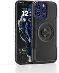 Bike Phone Case for iPhone 16 Pro Max – Shockproof & Slim with Built-in Lock, Compatible with Garmin-Style Mounts, Quick-Release for Road & MTB Cycling Black