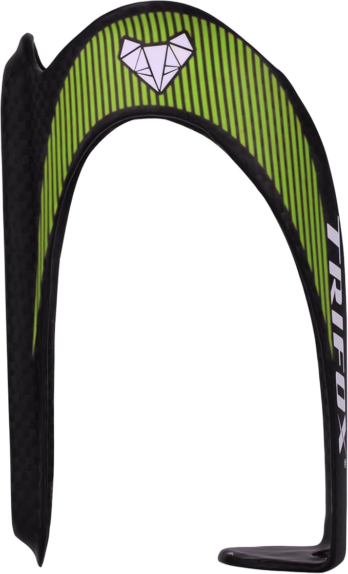Ultra Light Bike Water Bottle Cage, Durable Ultralight Carbon Fiber Water Drink Holder Rack, Cycling Bottle Holder Cages for MTB Road Mountain Bike (Green)