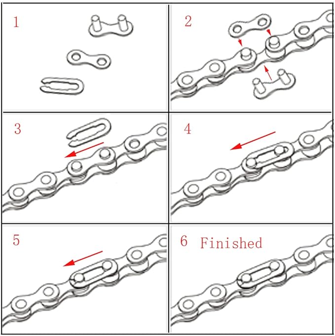 4 Pairs Bicycle Missing Link 1/6/7/8/9/10/11/12 Speed Chain Reusable Steel Bike Chain Link