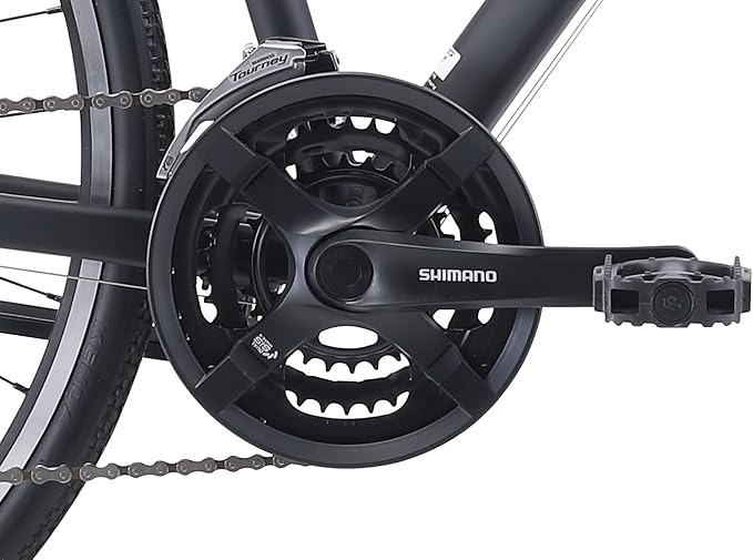 XDS Cross200 21 Speed Hybrid Bike Commuter City Bike, for Men and Women, Adult and Teenager, 700C Wheel, 15.5/17.5/19.5/21.5 Inch Lightweight Aluminum Alloy Frame