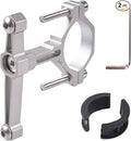 Adjustable Bike Water Bottle Cage Adapter,Anodized Aluminum Alloy Mount for Handlebars Seatposts,Universal Adapter for MTB/Road/E-Bike/Kids Bike, Includes Hex Wrench Anti-Slip Spacers (2, Silver)