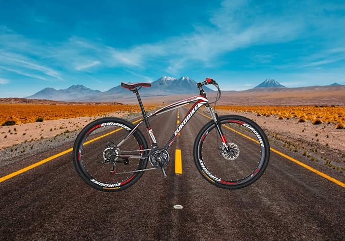 EUROBIKE Mountain Bike,21 Speed with Suspension Fork, 27.5 inch Hardtail Mountain Bike for Youth/Men Womens Bike Disc Brakes Bicycle for Adults…
