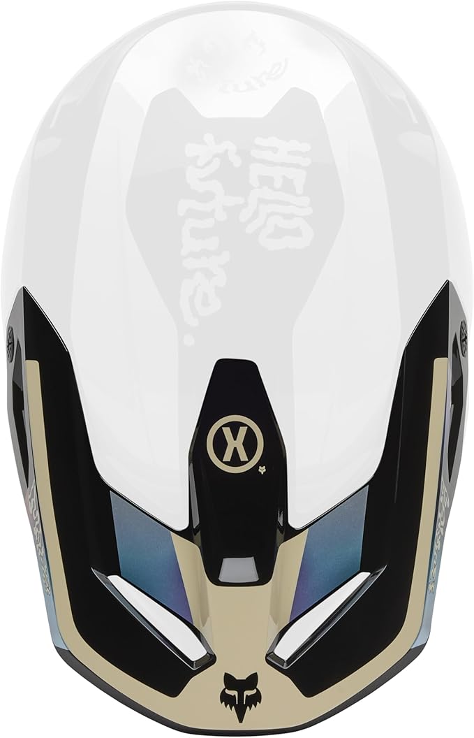 Fox Racing V1 Helmet Motocross Dirt Bike Visor, Black Hello Future, X-Small