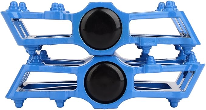 Aluminium CNC Bike Pedals 9/16", Lightweight Mountain Road Bike Pedal with 16 Anti-Skid Pins Bicycle Pedals for MTB BMX