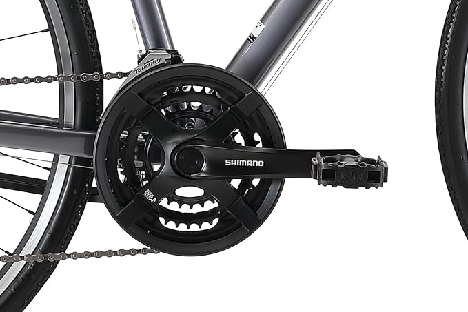 XDS Cross200 21 Speed Hybrid Bike Commuter City Bike, for Men and Women, Adult and Teenager, 700C Wheel, 15.5/17.5/19.5/21.5 Inch Lightweight Aluminum Alloy Frame