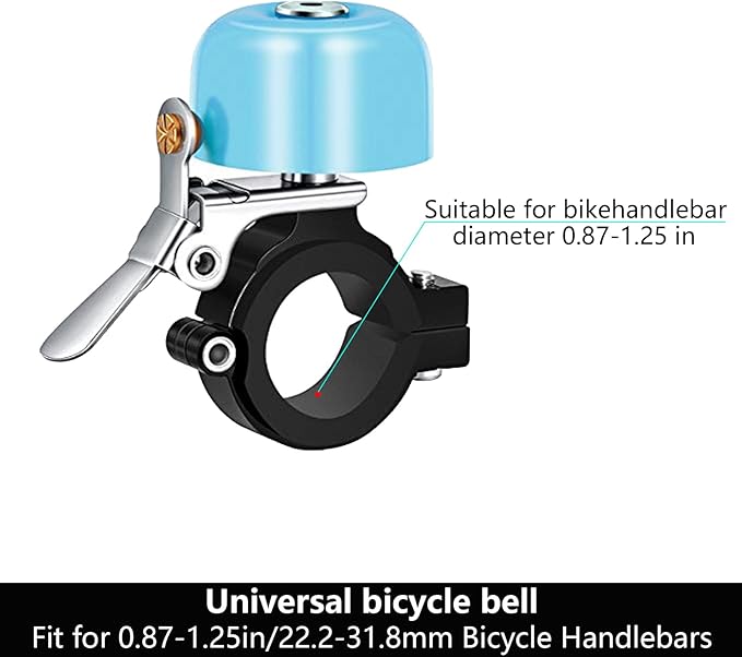 Greallthy Bike Bell Classic Brass Bicycle Bell,Bike Bells for Adults Kids, Loud Retro Bell for Road & Mountain Bikes, Universal Handlebar Fit
