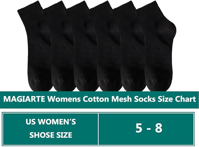 MAGIARTE Womens Mini Crew Ankle Socks Athletic Casual Cotton Socks for Women
