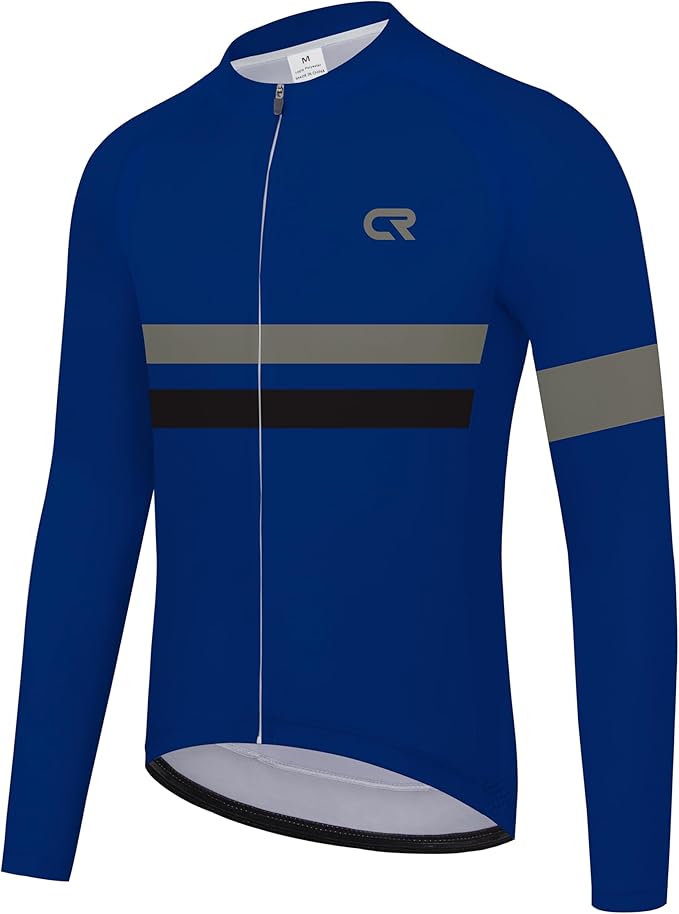 Coconut Ropamo CR Long Sleeve Cycling Jersey Mens, 3+1 Zipper Pockets Bicycle Tops Quick Dry Breathable Biking Shirt
