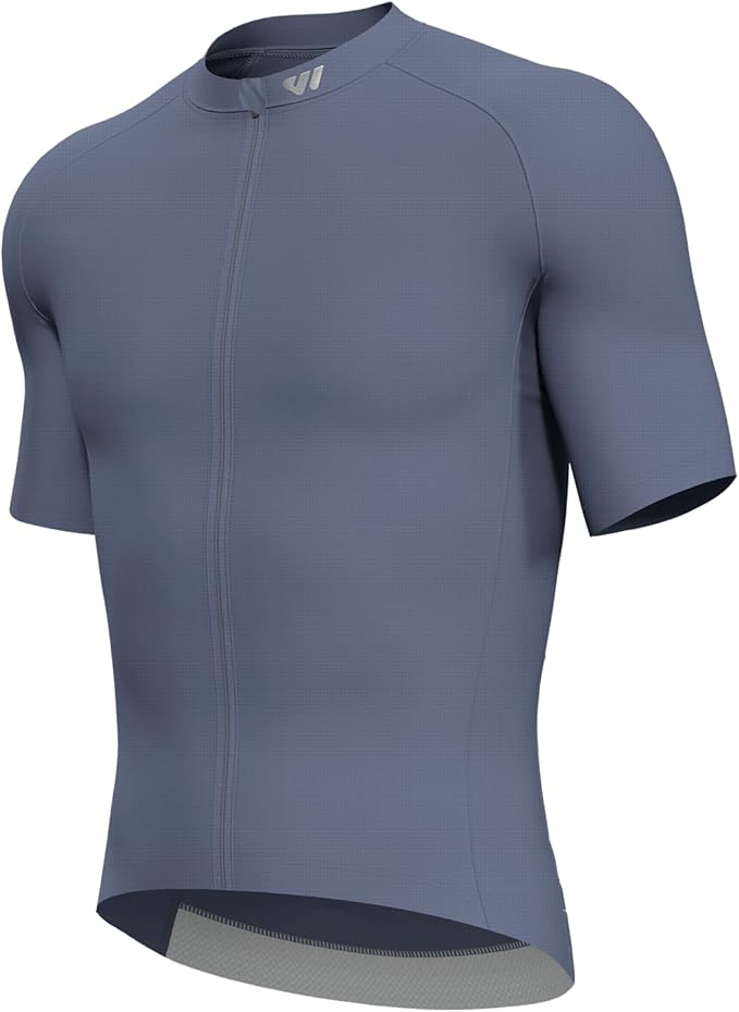 Lo.gas Cycling Jersey Men Short Sleeve, Road Bike Jerseys Full Zipper with Pockets, Bicycle Clothing Breathable Quick Dry